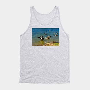 Geese Sitting on Lake Tank Top